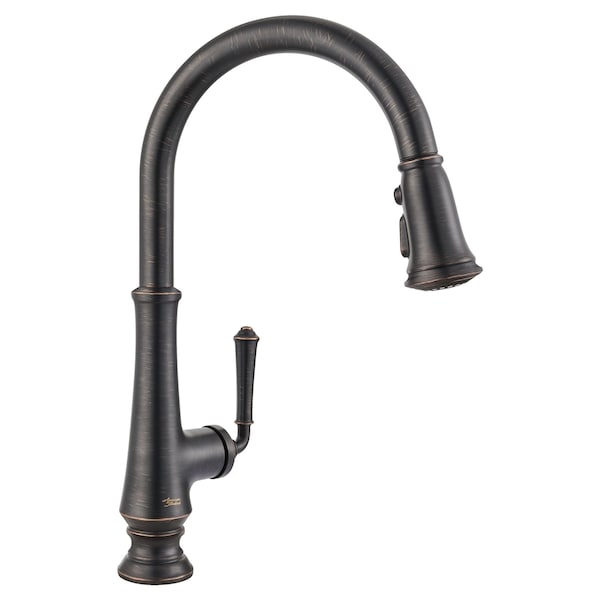 Delancey 1-Handle High-Arc Pull-Down Kitchen Faucet, Legacy Bronze